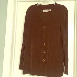 Cardigan.  Chico’s, Travelers. Size 0. loden green